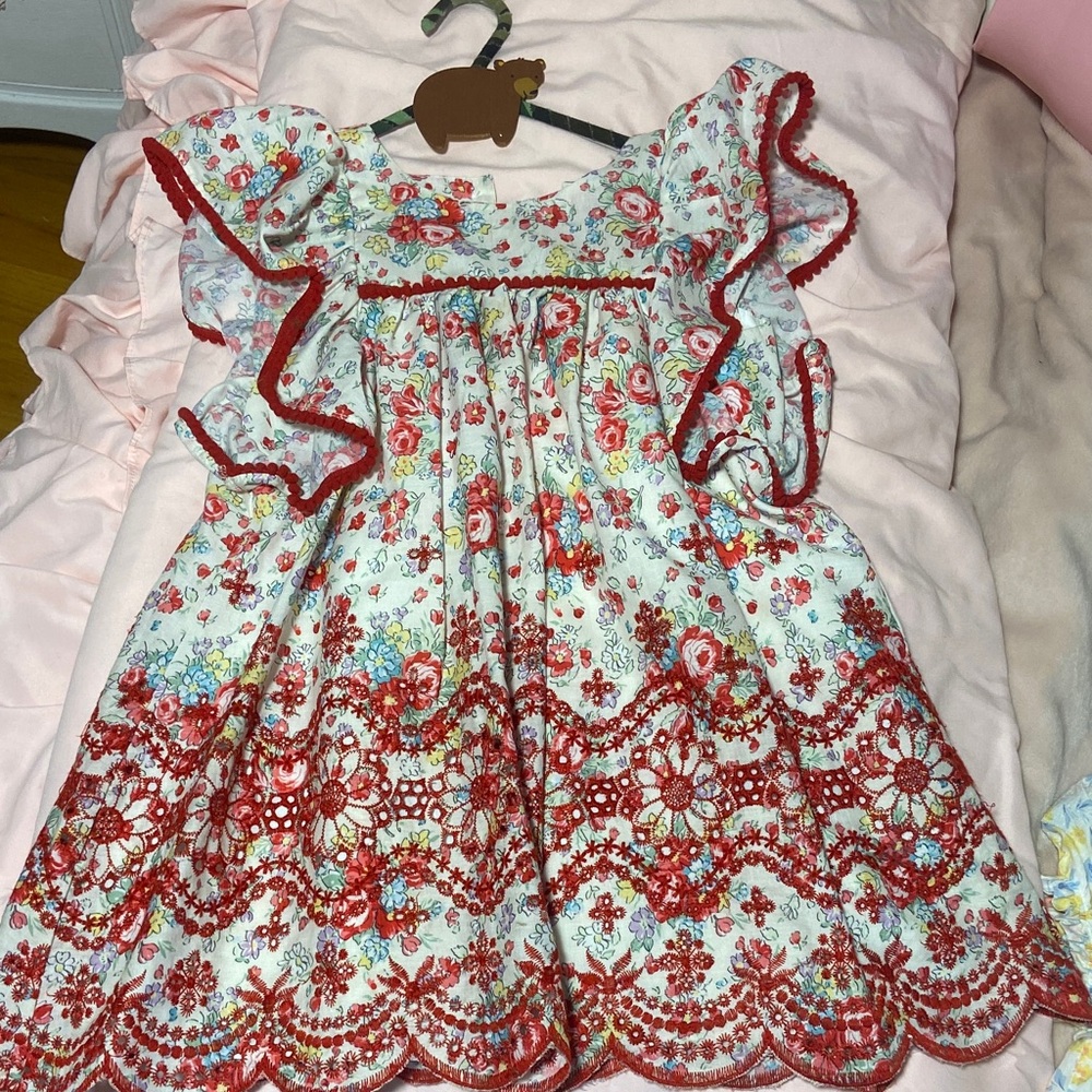 Pippa & Julie Red and White Floral Dress